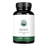 Reishi (100 gélules de 500 mg) extrait 20:1 = 10.000mg de poudre de Ganoderma Lucidum -30% de polysaccharides - Production allemande - 100% végétalien et sans additifs