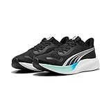 PUMA Mixte Pounce Lite Chaussure de Course sur Route, Noir Menthe Melt Speed Blue, 43 EU