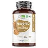 Fenugrec Gélule Bio, 1500 mg par Portion, 180 Gélules pour 3 Mois – Alternative à l’Huile de Fenugrec et aux Poudres – Riche en Protéines & Vitamines – Végan, sans Gluten ni Lactose - Fabriqué en UE