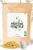 Protéines Vegan BIO • 80% de protéines, 18% BCAA • 1 KG • Protéines de Pois cassé et de Riz • Goût neutre • 8 Arômes naturels au choix • Sans Gluten • Excellente digestibilité • NUTRIPURE
