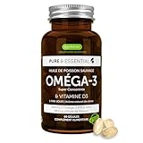 Igennus - Huile de Poisson Sauvage Oméga-3 Ultra Pure & D3 1000 UI, Certifié IFOS, 1 par jour, 60 gélules, Acides Gras 660mg EPA & DHA, Triglycérides rTG à Action Rapide, sans OGM