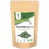Chlorella Bio - Bioptimal - Complément Alimentaire - Protéine Vitamine B12 - 100% Poudre Chlorelle Pure - Compressé à froid - 500mg / Comprimé - Conditionné en France- Certifié Ecocert - 150 comprimés