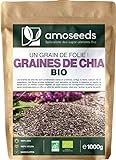 Graines de Chia Bio 1KG | Protéines, Digestion, Oméga 3 | Qualité Supérieure